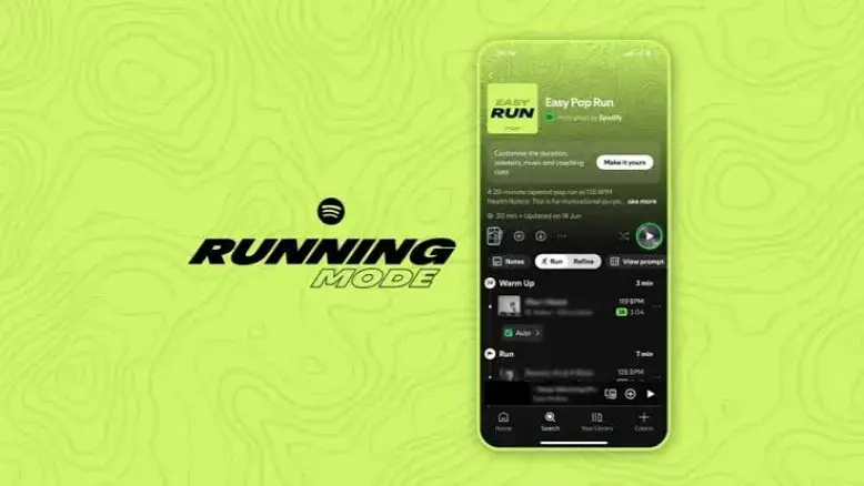 اسپاتیفای هوش مصنوعی را به مسیر دویدن آورد؛ Running Mode برای اندروید فعال شد