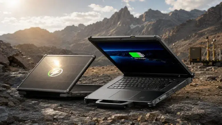 رونمایی از لپ‌تاپ ضدآب Oukitel RG14-P؛ دستگاهی که زیر نور آفتاب شارژ می‌شود