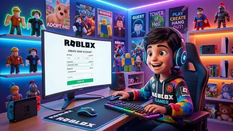 ساخت اکانت در روبلاکس (Roblox)