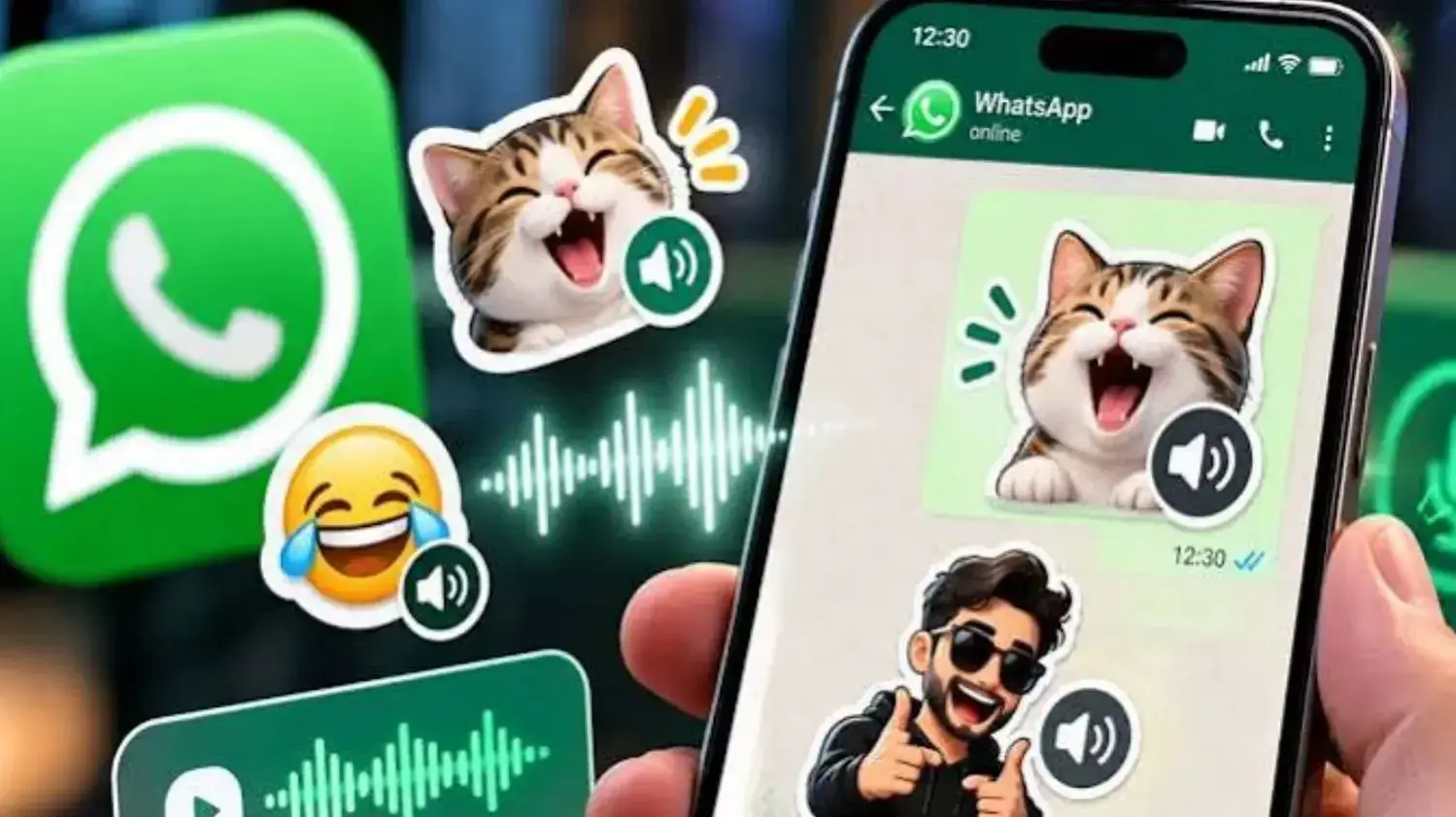 استیکرهای صوتی به واتساپ می‌آیند؛ پیام‌رسان محبوب قابلیتی تازه آزمایش می‌کند