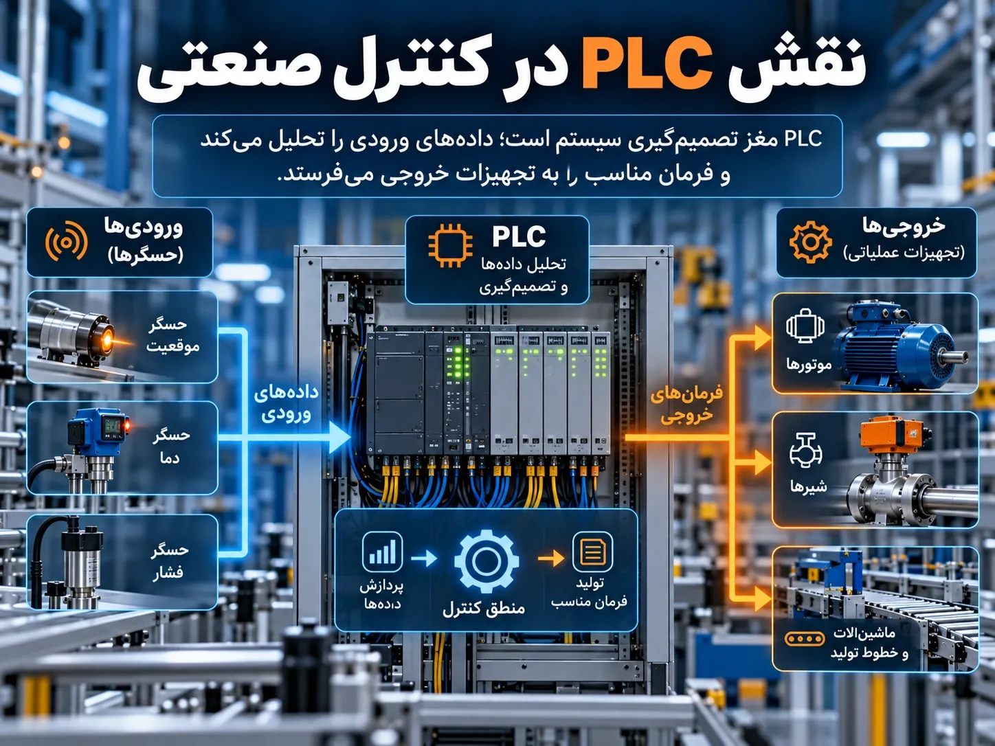 نقش PLC در کنترل صنعتی