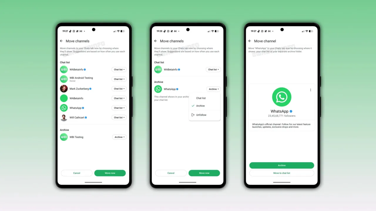 واتساپ به‌دنبال تغییر تب چت‌ها با انتقال کانال‌ها است