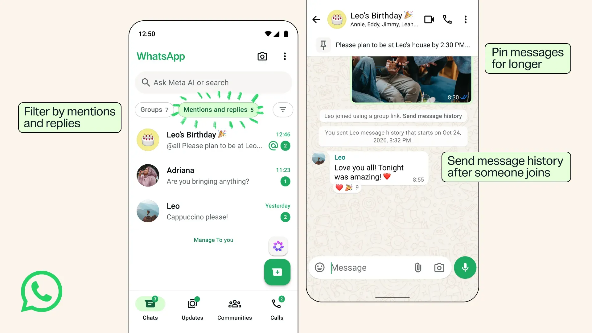 واتساپ چهار قابلیت جدید برای مدیریت گروه‌ها معرفی کرد