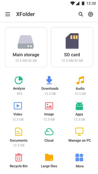 برنامه File Manager - XFolder