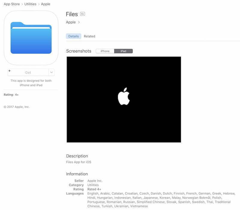 مدیریت فایل ها در iOS 11