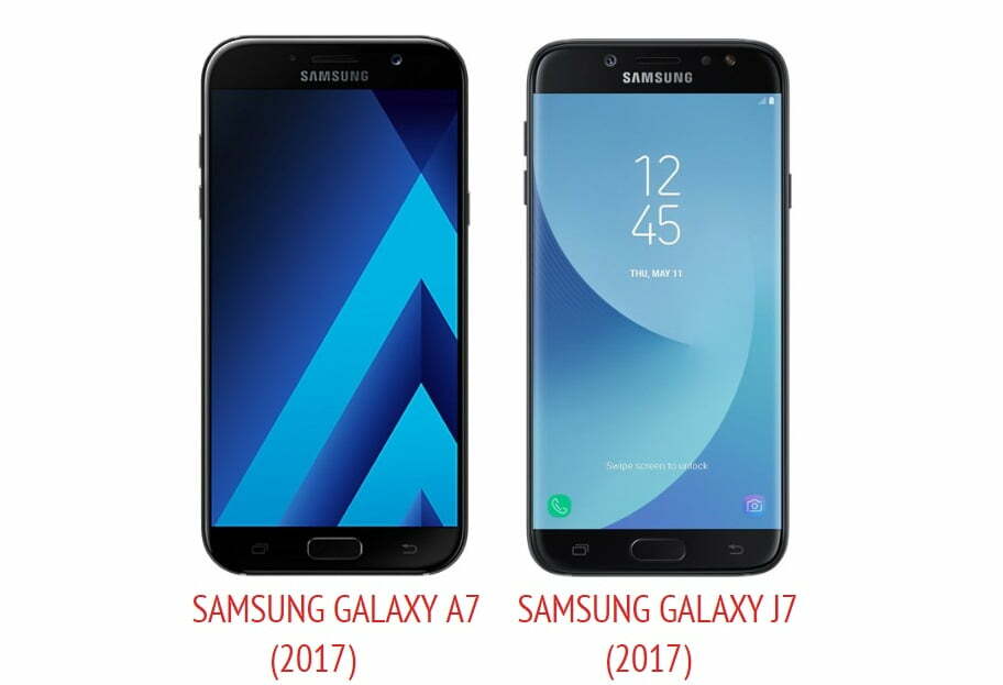 مقایسه گوشی های سامسونگ گلکسی / j7 vs a7 2017
