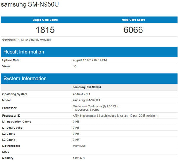 سامسونگ گلکسی Note 8