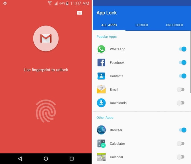 android fingerprint apps / حسگر اثر انگشت برای اندروید