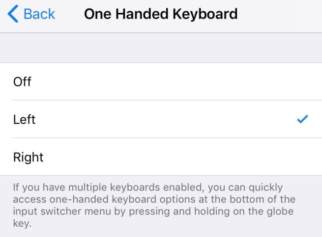 One Handed Keyboard