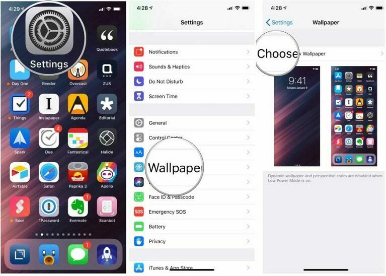 ios wallpaper / تغییر والپیپر آیفون