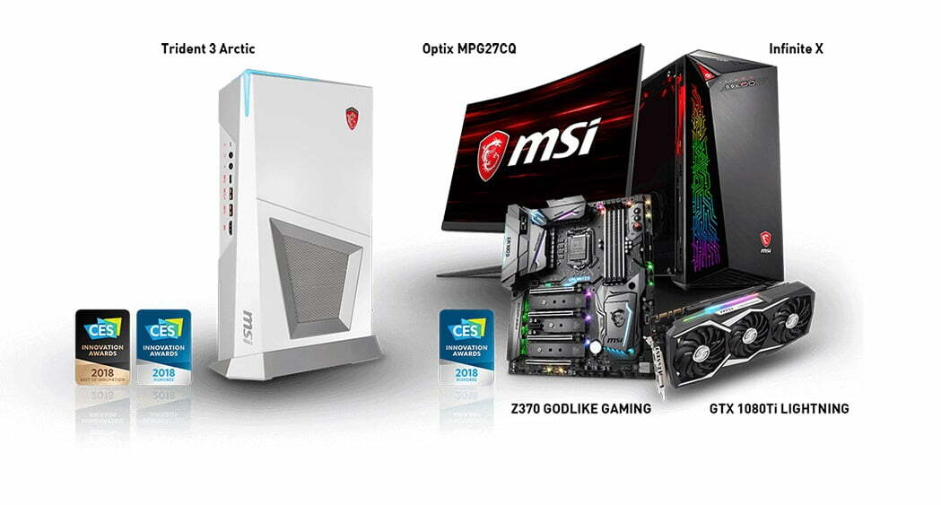 محصولات گیمینگ MSI در CES 2018