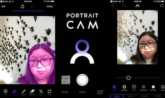 نرم افزار عکاسی پرتره آیفون / portraitcam