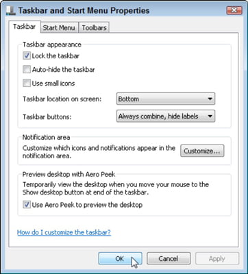 نوار وضعیت دسکتاپ - taskbar کامپیوتر