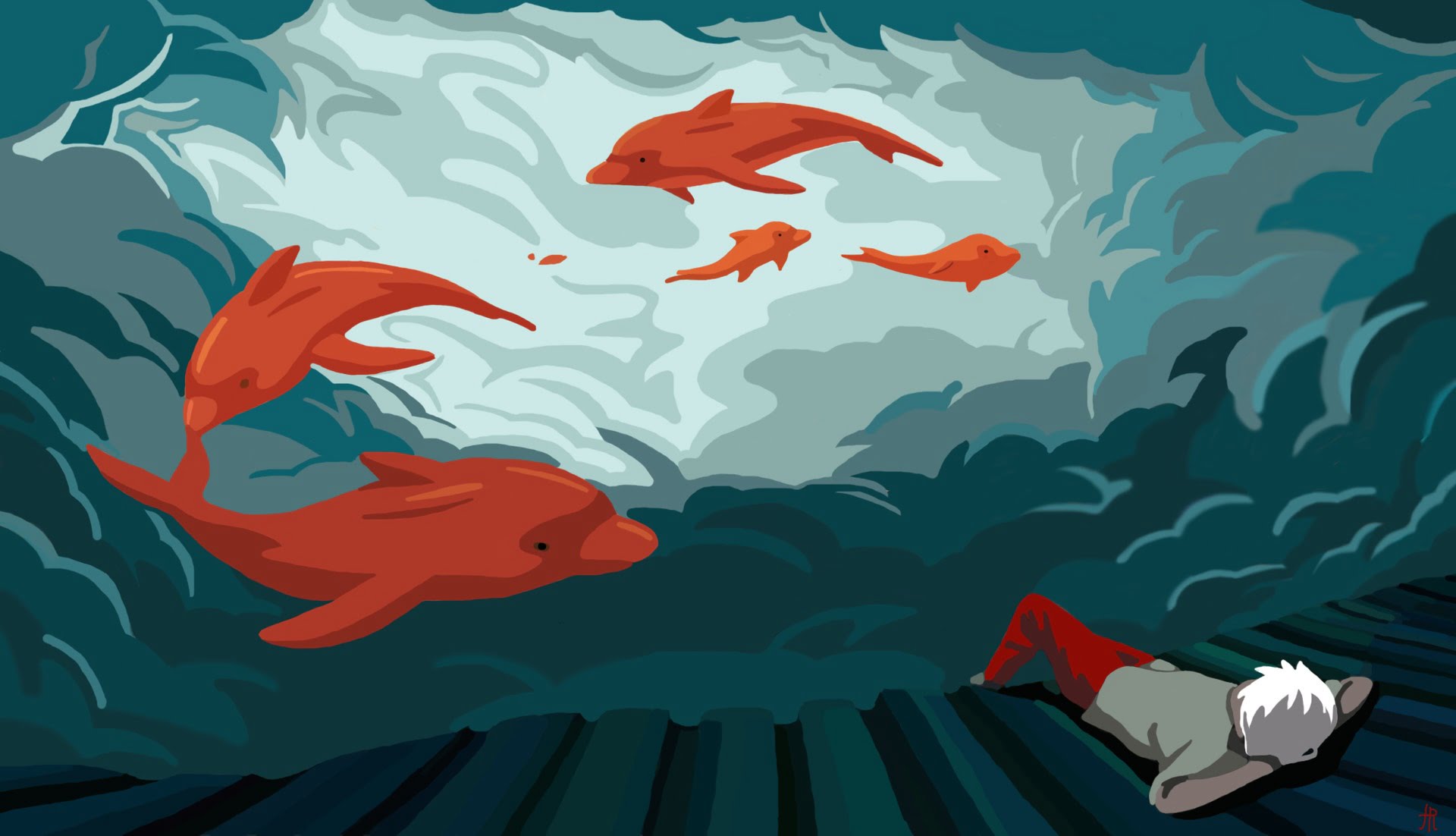 Big Fish and Begonia