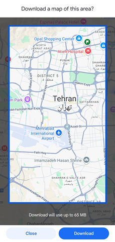 گوگل مپ آفلاین اندروید