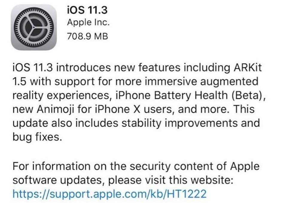 iOS 11.3