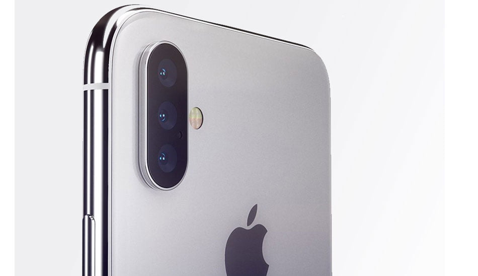iPhone with triple-lens rear camera