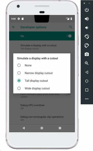اندروید پی / Android P Notch