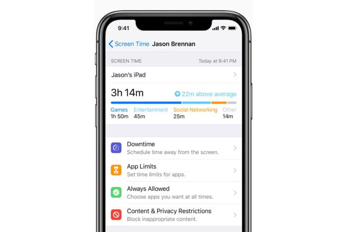 ویژگی Time Screen در iOS 12