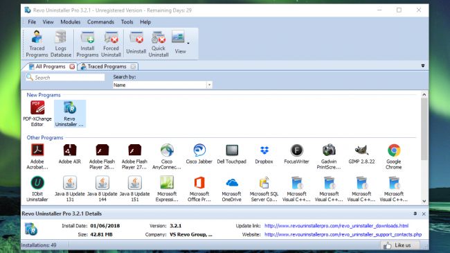 نرم افزار حذف برنامه ریوو (Revo Uninstaller)