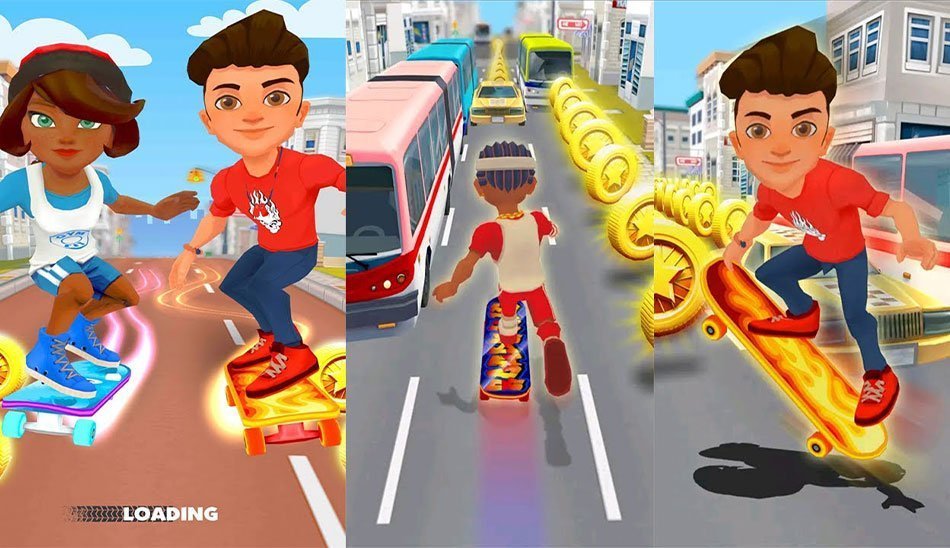 بازی اسکیت سواری در مترو