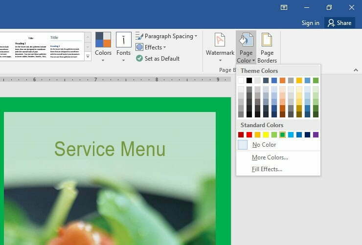 word template 4 / تغییر تم ورد