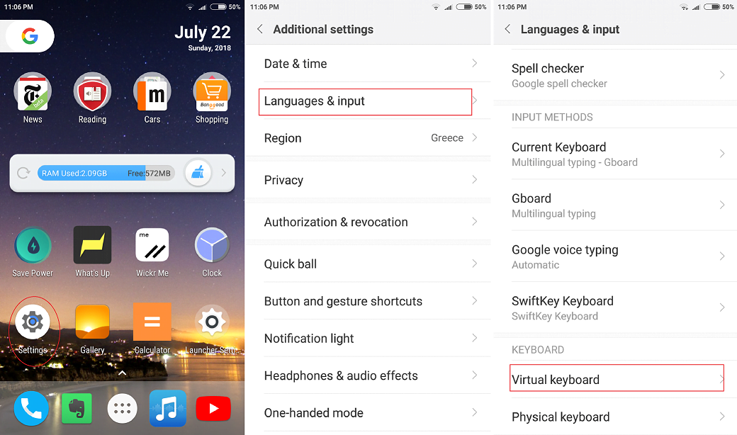 تصحیح خودکار در Gboard