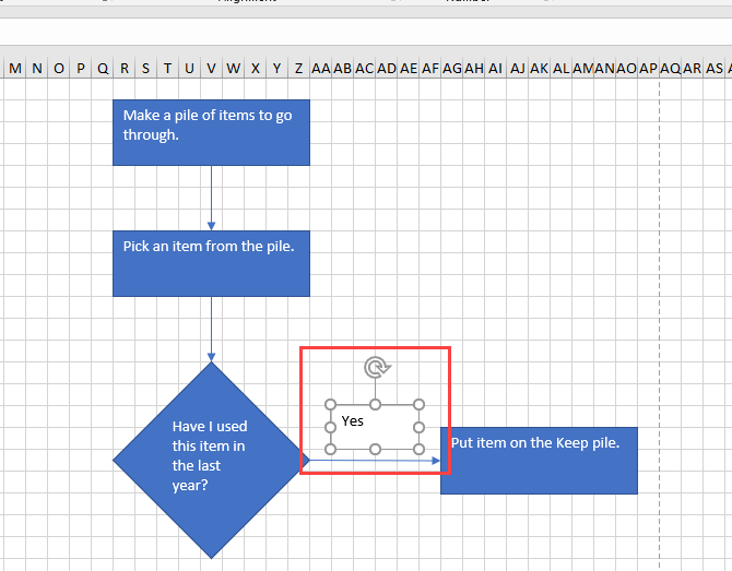 فلوچارت در اکسل / flowchart in excel