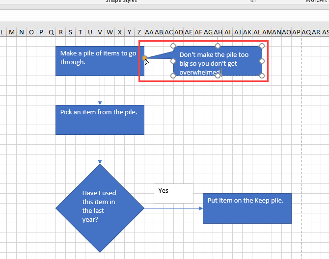 فلوچارت در اکسل / flowchart in excel