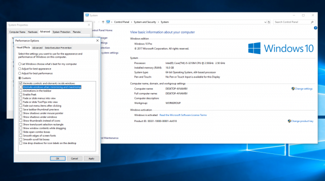 Speedup windows