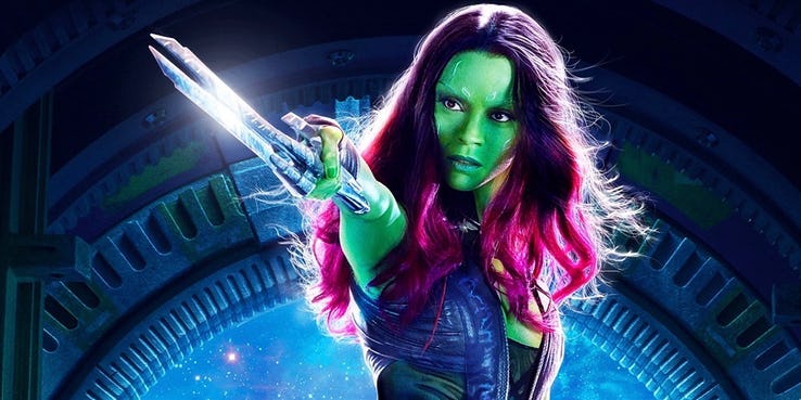 قوی ترین سلاح های دنیای مارول / Gamora-Guardians-of-the-Galaxy-Vol.-2-Zoe-Saldana