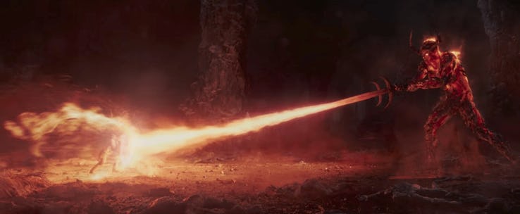 بهترین سلاح دنیای مارول /Surtur-fights-Thor-in-Thor-Ragnarok
