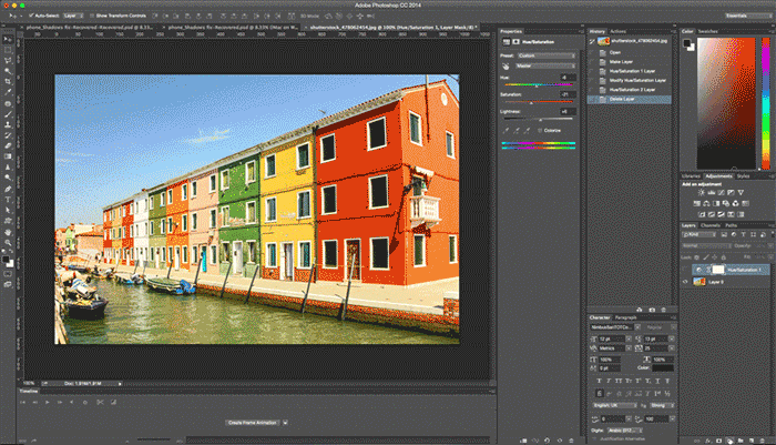 آموزش فتوشاپ adjustment layers