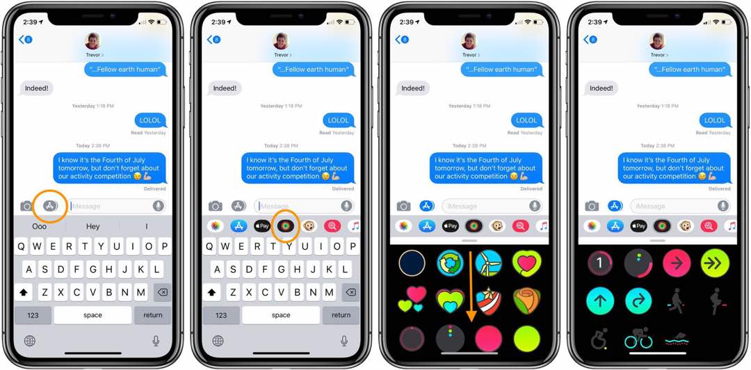iOS 12 استیکرهای انیمیشنی Activity
