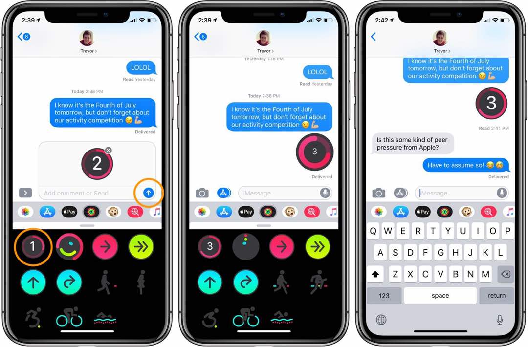 iOS 12 استیکرهای انیمیشنی Activity
