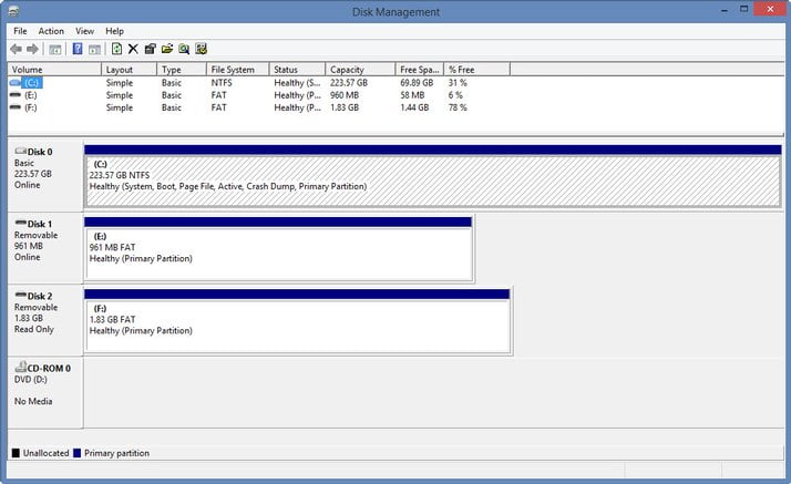 USB drive not recognised