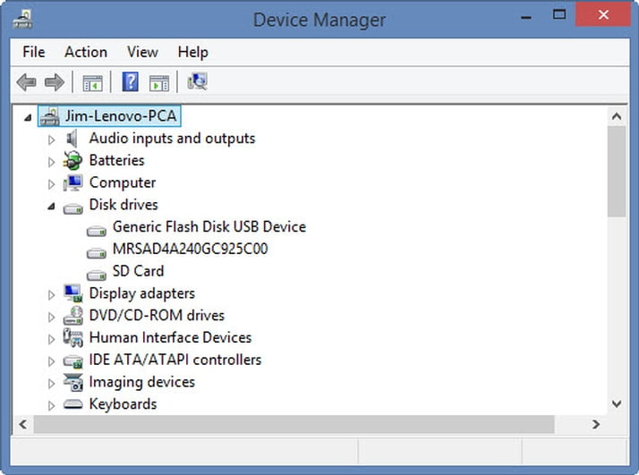 USB drive not recognised