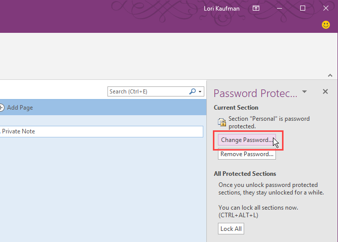 رمز گذاری در onenote / passwordk protecting in onenore