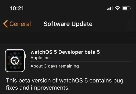 فرآیند آپدیت watchOS اپل واچ