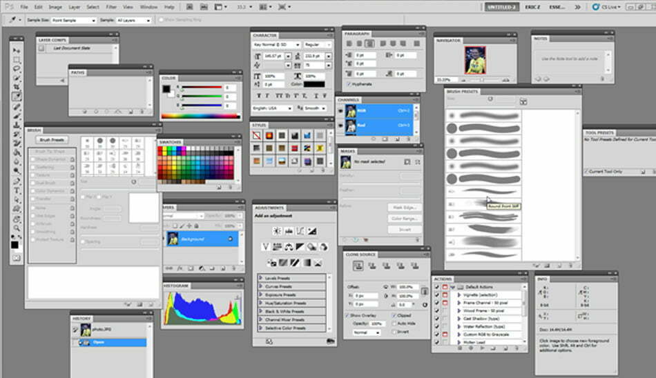 پنل های فتوشاپ / photoshop panels