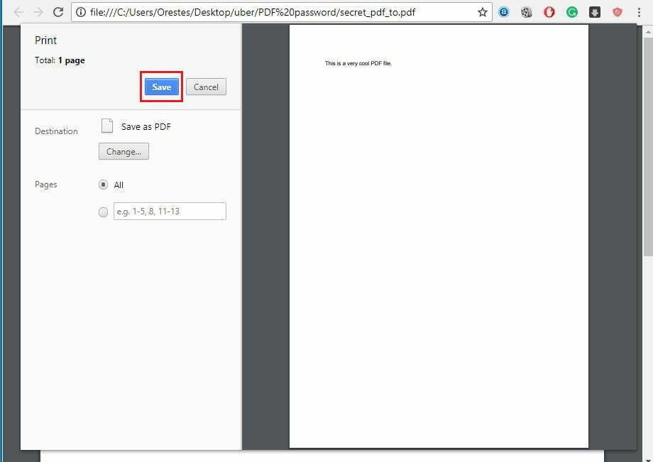 حذف پسورد از فایل PDF