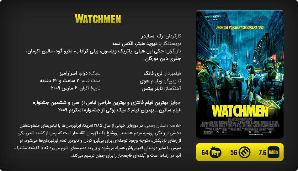 فیلم نگهبانان / Watchmen