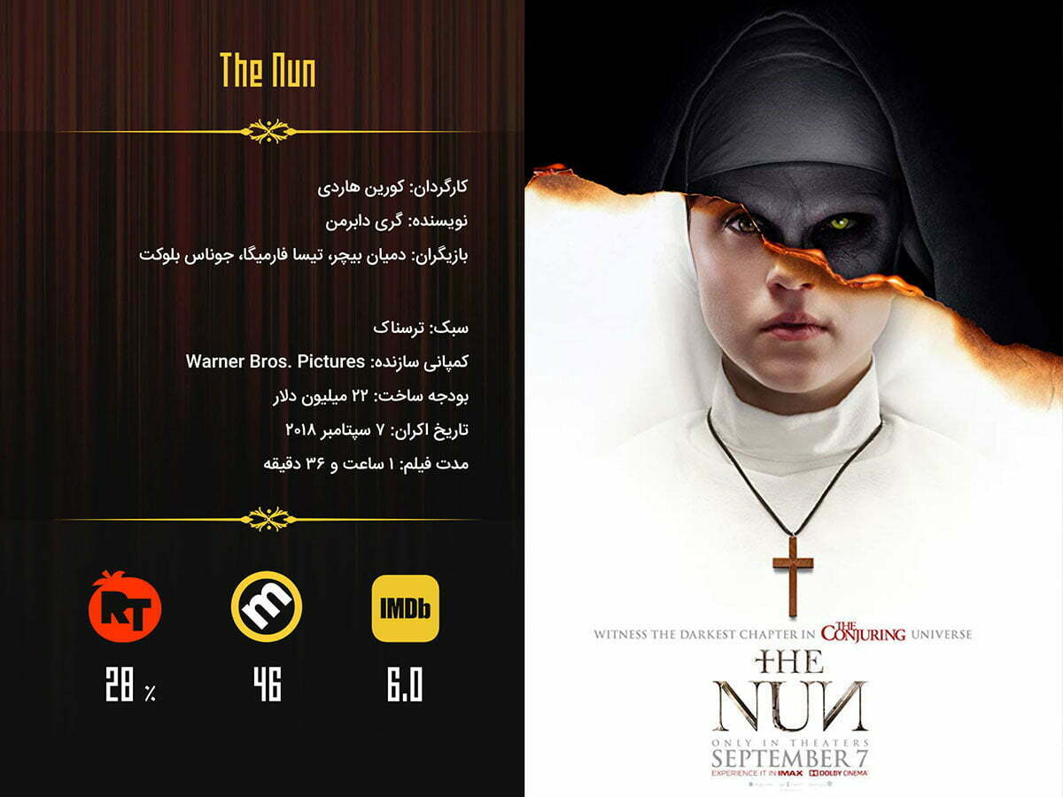 فیلم راهبه / The Nun / باکس آفیس / فیلم ترسناک
