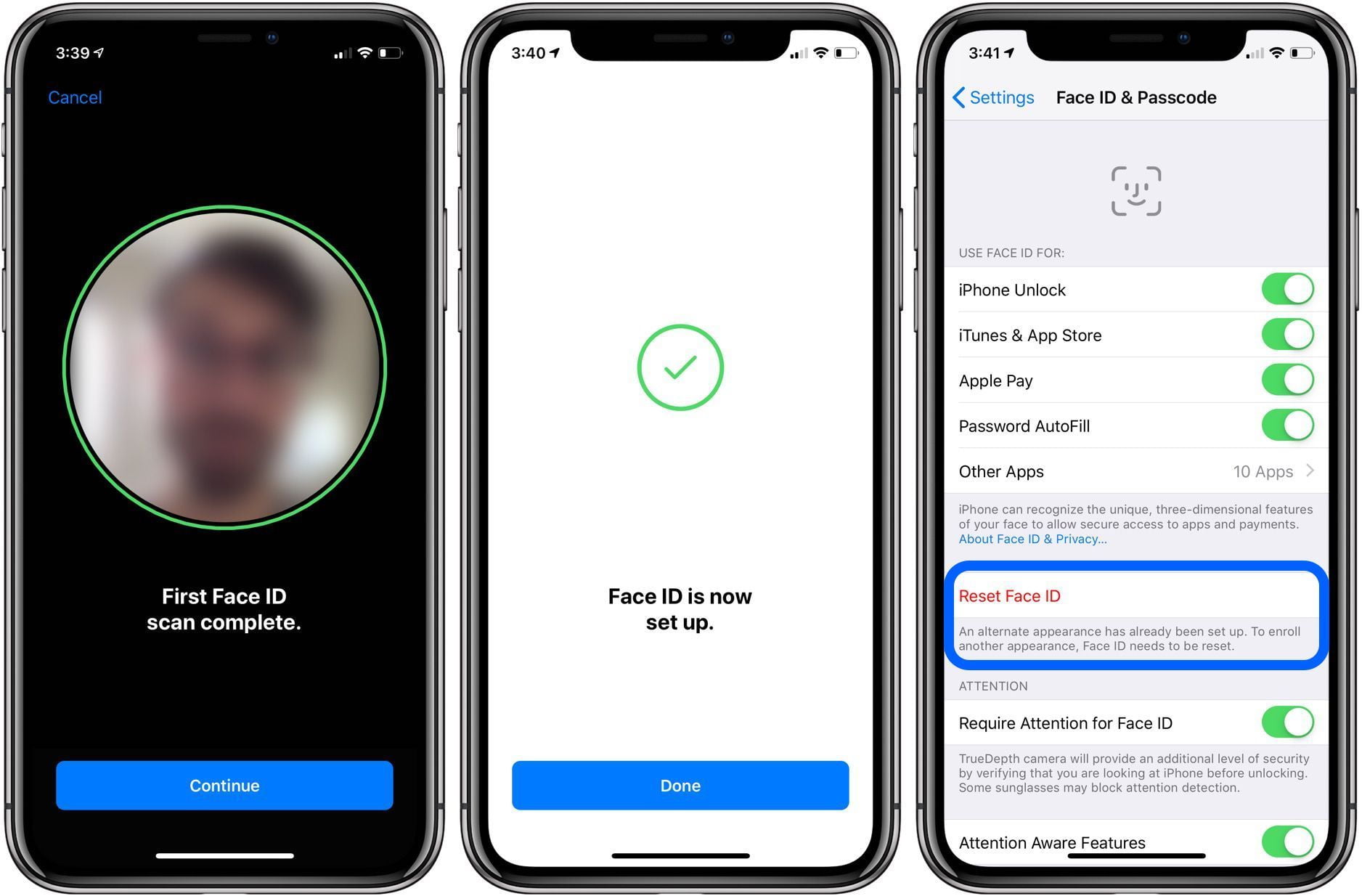 فیس آیدی iOS 12