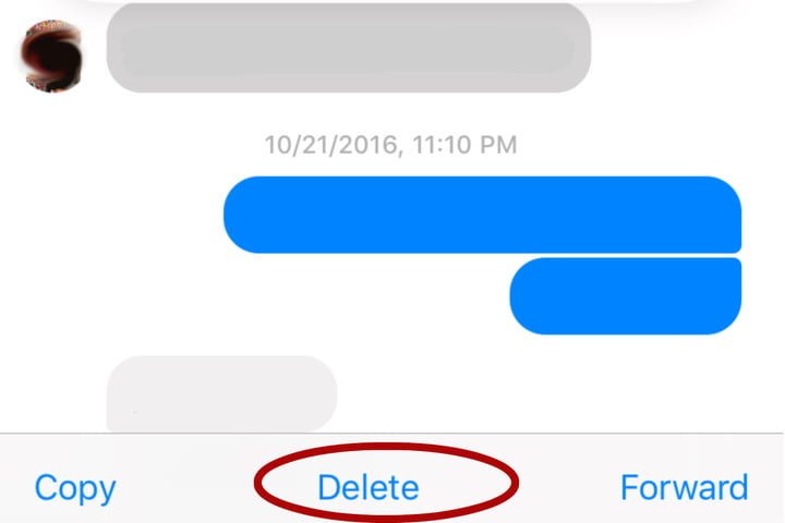 حذف پیام ها در فیسبوک