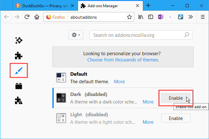 عال کردن حالت تاریک (Dark Mode) در مرورگر موزیلا فایرفاکس