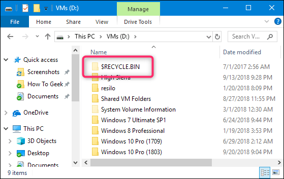 سطل بازیافت/Recycle Bin