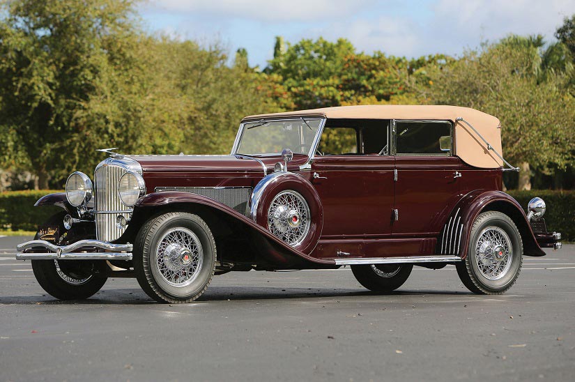 1934-Duesenberg-Model-SJ-Convertible-Sedan-by-LeBaron(1 / قویترین ماشین آمریکایی کلاسیک
