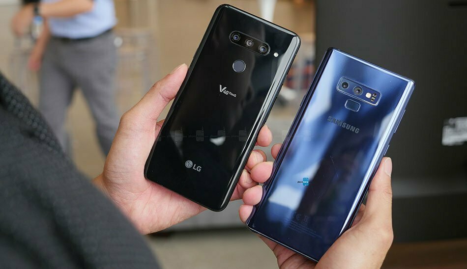 LG V40 Thin Q مقایسه ال جی v40 تین کیو با سامسونگ گلکسی نوت 9