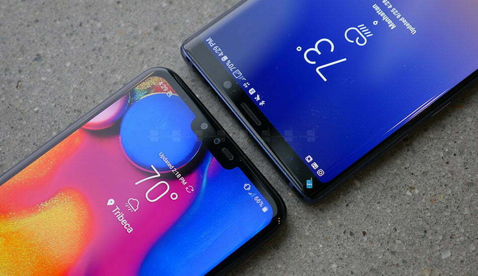 LG V40 Thin Q مقایسه ال جی v40 تین کیو با سامسونگ گلکسی نوت 9
